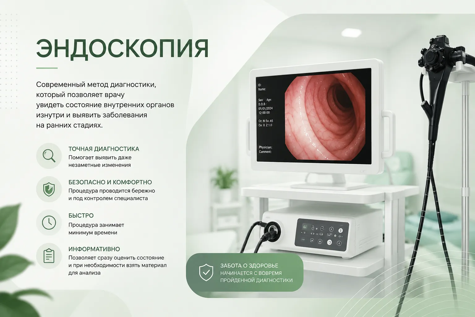 Эндоскопическое исследование в Альмед | ФГС, колоноскопия